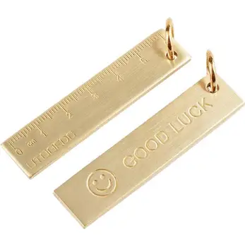 Creative 6cm small copper ruler 3mm thickened brass metal ruler copper key pendant
Creative 6cm small copper ruler 3mm thickened brass metal ruler copper key pendant