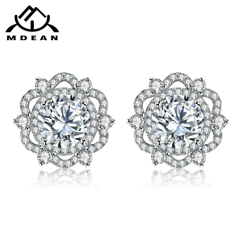 MDEAN Stud Earrings for Women White Gold Color Jewelry Flower AAA zircon Boucle D'oreille Wedding Brincos A071
MDEAN Stud Earrings for Women White Gold Color Jewelry Flower AAA zircon Boucle D'oreille Wedding Brincos A071