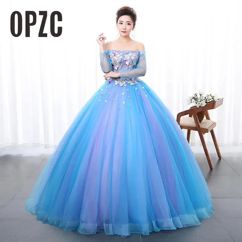 High Quality Organza Girls Full Sleeve Wedding Dress 2017 New Fashion Multicolor Flower bride Dress Vestidos De Novia
High Quality Organza Girls Full Sleeve Wedding Dress 2017 New Fashion Multicolor Flower bride Dress Vestidos De Novia