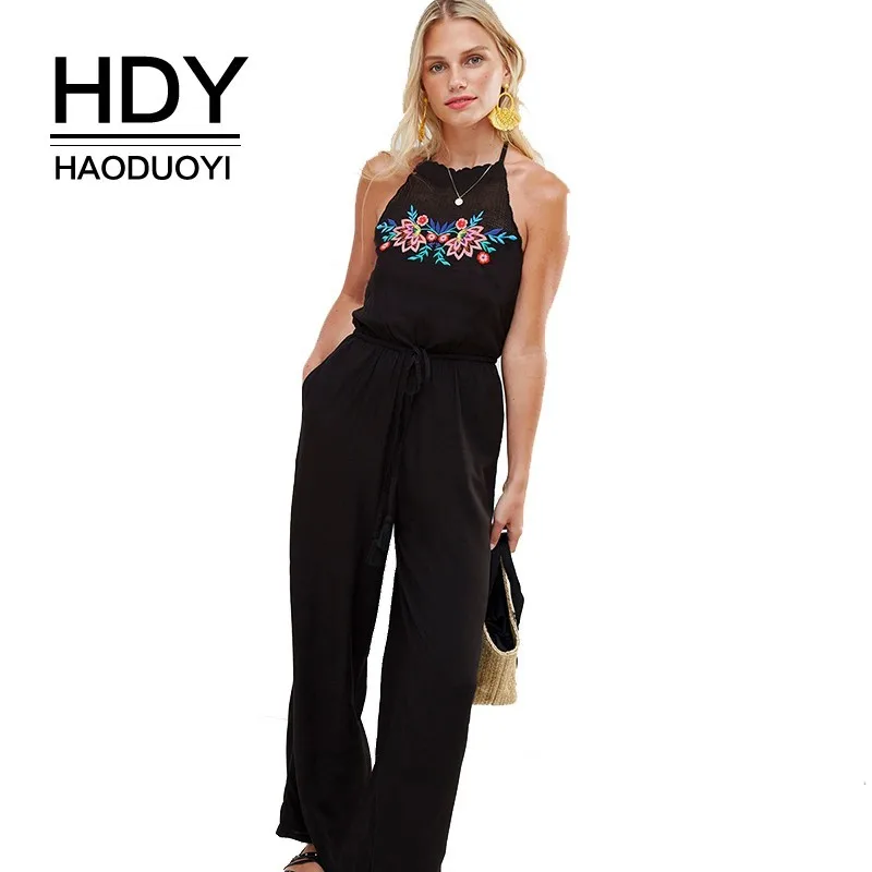 HDY Haoduoyi 2019 Summer New Fashion Young Lady Embroidery Floral Print Lace Halter Full Length Sexy O-neck Sleevless Jumpsuit
HDY Haoduoyi 2019 Summer New Fashion Young Lady Embroidery Floral Print Lace Halter Full Length Sexy O-neck Sleevless Jumpsuit