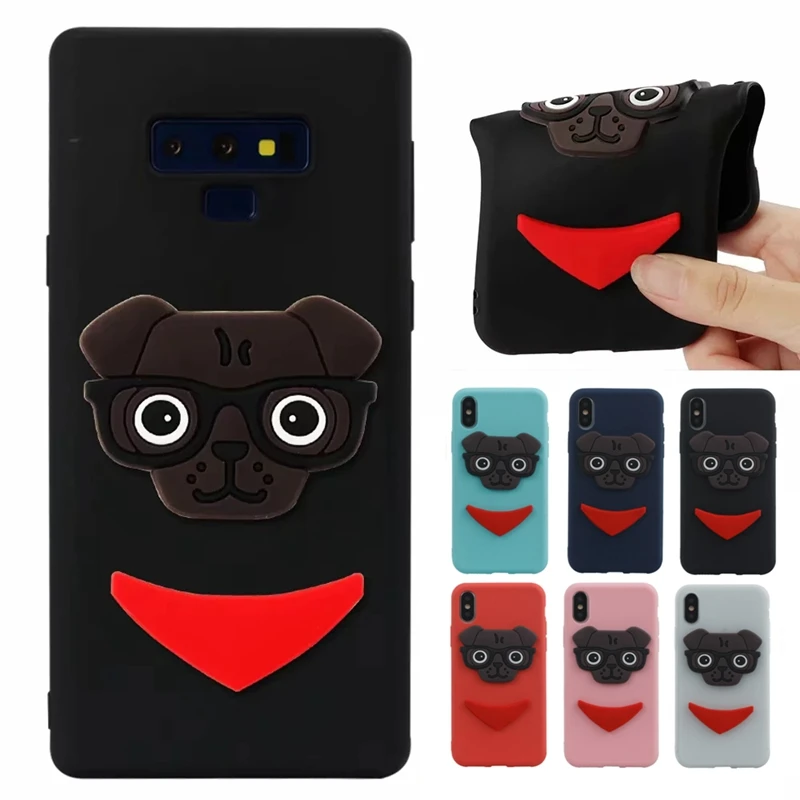 Фото 3D Cute Puppy Case For Samsung Galaxy J4 J6 J8 2018 J3 J5 J7 2016 2017 EU Silicone Phone Cover Huawei Y6 Y7 Y5 | Мобильные телефоны