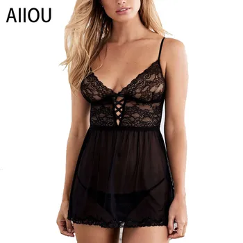 AIIOU Sexy Babydoll Lingerie Erotic Women Black Lace Women's Summer Underwear Nightwear Sleepwear Chemises Sexy Costumes
AIIOU Sexy Babydoll Lingerie Erotic Women Black Lace Women's Summer Underwear Nightwear Sleepwear Chemises Sexy Costumes