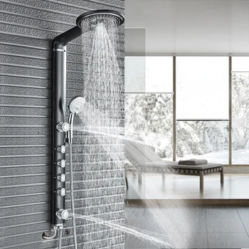 Black/White Bathroom Shower Set Rain Shower Head Bathroom Shower Faucet Column with Handles Shower System Mixer Tap Wall Mounted
Black/White Bathroom Shower Set Rain Shower Head Bathroom Shower Faucet Column with Handles Shower System Mixer Tap Wall Mounted
