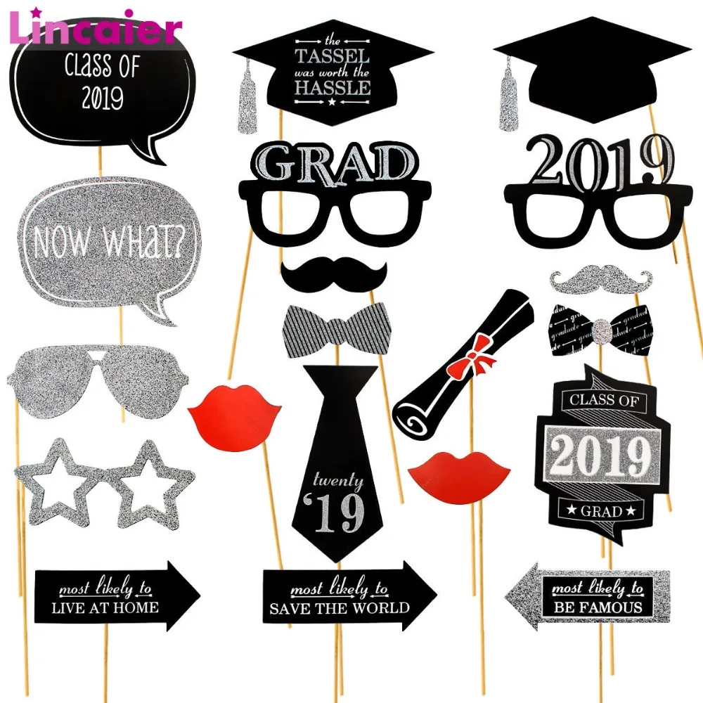 Lincaier 20pcs Photo Booth Props Graduation Party Decoration 2019 Bachelor Cap Grad Congrats Graduated Supplies
Lincaier 20pcs Photo Booth Props Graduation Party Decoration 2019 Bachelor Cap Grad Congrats Graduated Supplies