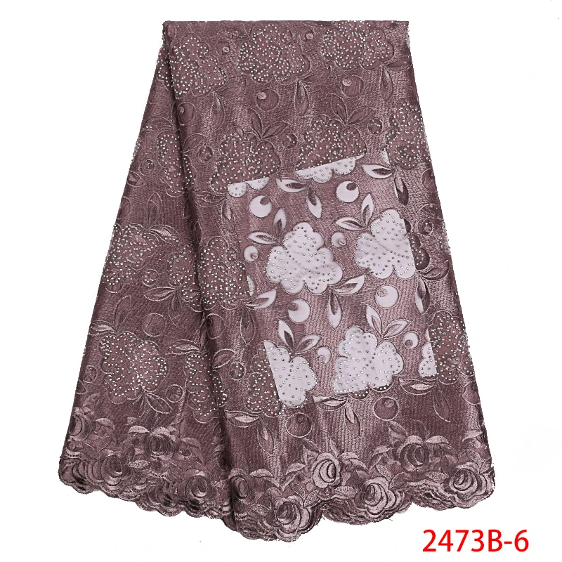 Swiss Voile Lace In Switzerland High Quality French African Mesh lace fabric With Stones for dress 5yard GD2473B-1 | Дом и сад