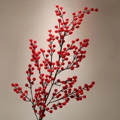 90cm PE Berry Red Fruit plant Berries Artificial Flower red cherry branches Flower Christmas Decorative
90cm PE Berry Red Fruit plant Berries Artificial Flower red cherry branches Flower Christmas Decorative