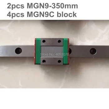 Linear guide MGN9 miniature linear rail slide 2pcs MGN9- 350mm linear rail guide +4pcs MGN9C carriage for cnc parts
Linear guide MGN9 miniature linear rail slide 2pcs MGN9- 350mm linear rail guide +4pcs MGN9C carriage for cnc parts