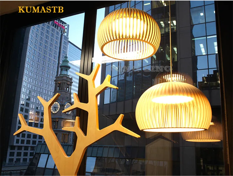 Wood Hanging Light 13