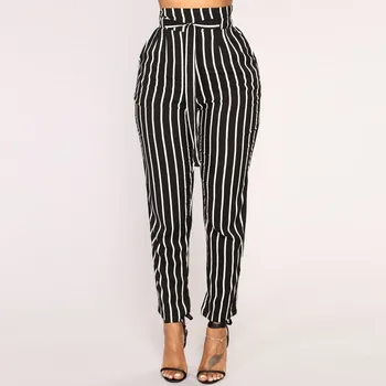 Women High Waist Stripe Harem Pants Women Bowtie Elastic Waist Stripe Casual Pants trousers for womens #20
Women High Waist Stripe Harem Pants Women Bowtie Elastic Waist Stripe Casual Pants trousers for womens #20