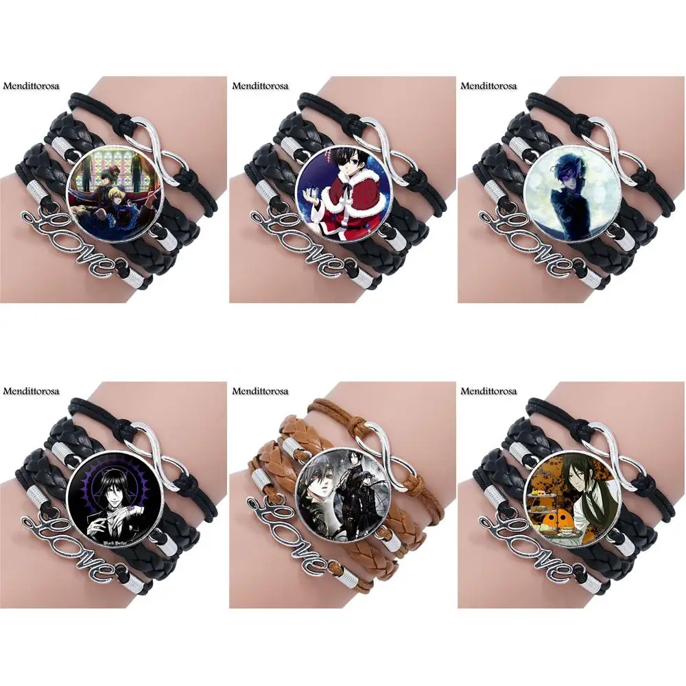 Mendittorosa Black Butler New Brand Jewelry With Glass Cabochon Multilayer Black/Brown Leather Bracelet Bangle For Women
Mendittorosa Black Butler New Brand Jewelry With Glass Cabochon Multilayer Black/Brown Leather Bracelet Bangle For Women