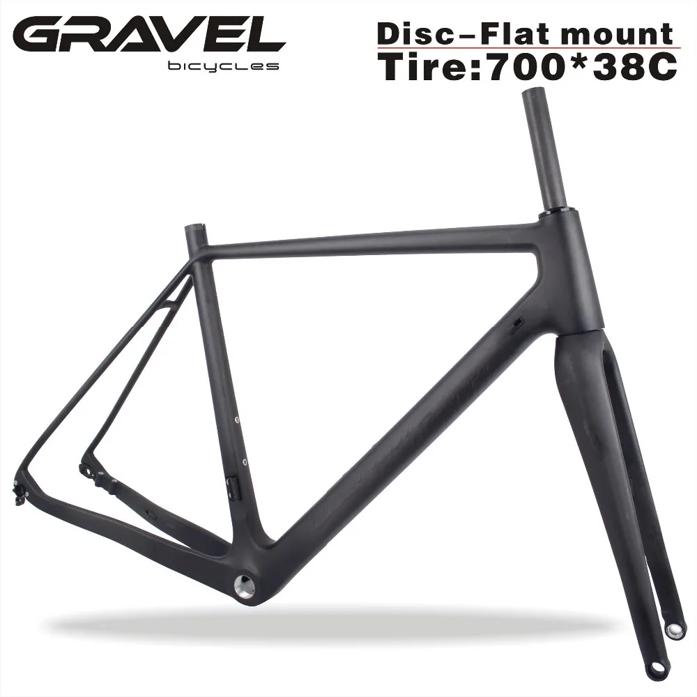 

2019 MIRACLE 700*38C bicicleta Carbon Bike Frame 49/52/54/56/58cm Carbon Gravel Di2 Bicycle Cyclocross Frameset GR029