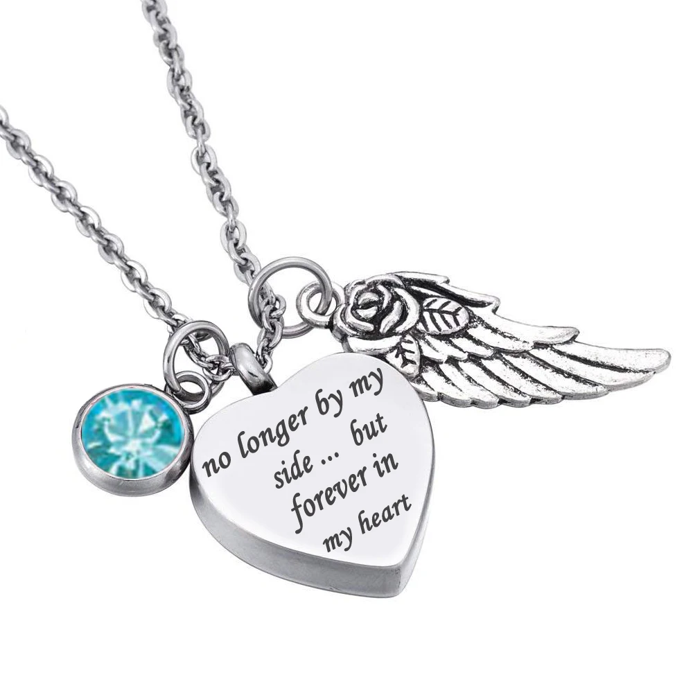 Stainless Steel no longer by my side forever in my heart religious birthstone memorial cremation keepsake urn pendant necklace
Stainless Steel no longer by my side forever in my heart religious birthstone memorial cremation keepsake urn pendant necklace