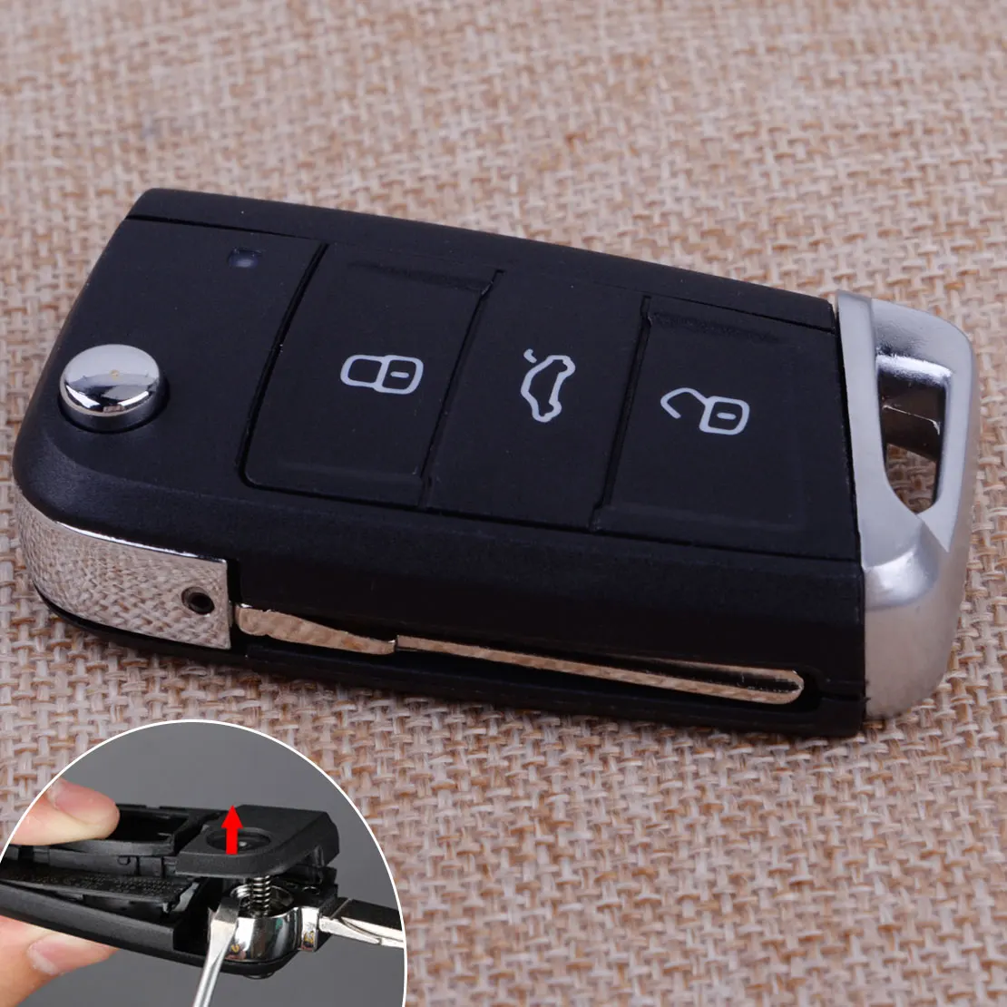 CITALL New Car Blank Folding Key Case Shell Replacement FOB with Uncut Blade fit for VW Golf 7 MK7 2016
CITALL New Car Blank Folding Key Case Shell Replacement FOB with Uncut Blade fit for VW Golf 7 MK7 2016