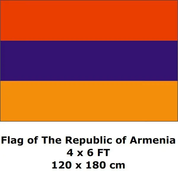 Republic of Armenia Flag 120 x 180 cm 100D Polyester Armenia Armenian Flags And Banners National Flag Country Banner
Republic of Armenia Flag 120 x 180 cm 100D Polyester Armenia Armenian Flags And Banners National Flag Country Banner