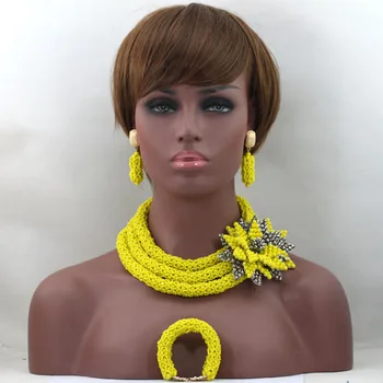 Luxury Yellow African Beads Wedding Necklace Set Chunky Nigerian African Jewelry Sets New Free Shipping HX569
Luxury Yellow African Beads Wedding Necklace Set Chunky Nigerian African Jewelry Sets New Free Shipping HX569