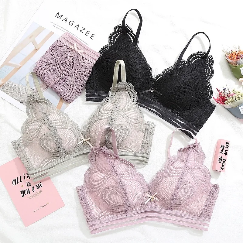 TERMEZY Hot New Women Fashion Pink Lace Jacquard Bow Trim Wireless Sexy Lingerie Set Cotton Panties Padded Seamless Bra Sets
TERMEZY Hot New Women Fashion Pink Lace Jacquard Bow Trim Wireless Sexy Lingerie Set Cotton Panties Padded Seamless Bra Sets
