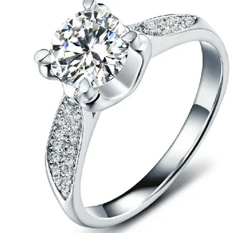 1CT Solid White Gold Engagement Ring 18K Twist Micro Paved Setting Excellent Diamond Women Wedding Ring Gold Everlasting Quality
1CT Solid White Gold Engagement Ring 18K Twist Micro Paved Setting Excellent Diamond Women Wedding Ring Gold Everlasting Quality