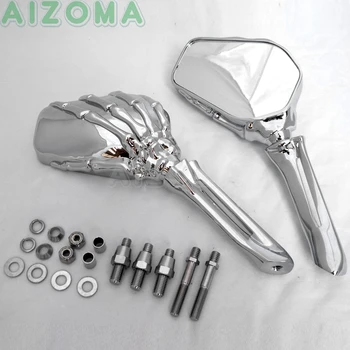 Chrome Motorcycle Rearview Mirror For Harley Sportster 883 Dyna Street Glide Custom Aluminum Skeleton Hand Claw Side Mirrors
Chrome Motorcycle Rearview Mirror For Harley Sportster 883 Dyna Street Glide Custom Aluminum Skeleton Hand Claw Side Mirrors