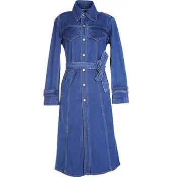 long Cowboy women's trench Long Sleeve Denim Coat
long Cowboy women's trench Long Sleeve Denim Coat