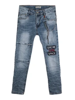 Jeans washed-out with tears and embroidery 
Jeans washed-out with tears and embroidery