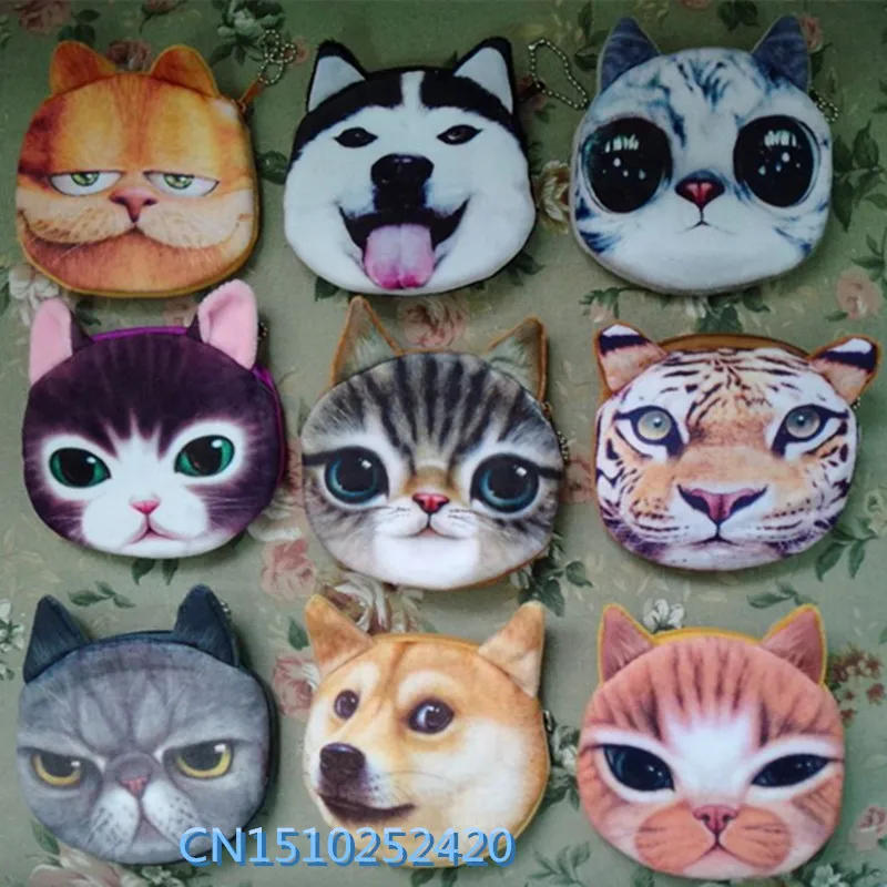 3D girl wallet bag ladies face zipper mini cat coin purses dog children's purse plush bolsa de moeda coins pouch monedero gato
3D girl wallet bag ladies face zipper mini cat coin purses dog children's purse plush bolsa de moeda coins pouch monedero gato