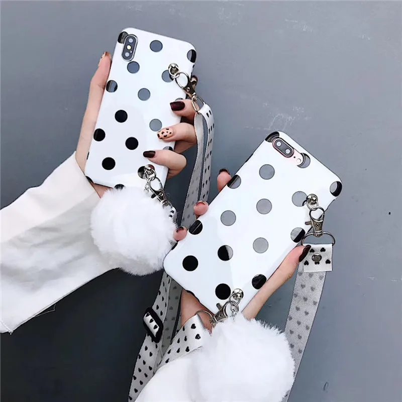 Fancy Fashion Simple heart strap rabbit furry pompom black wave soft phone case cover for iPhone 6 6s 7 8 plus X XS MAX XR
Fancy Fashion Simple heart strap rabbit furry pompom black wave soft phone case cover for iPhone 6 6s 7 8 plus X XS MAX XR