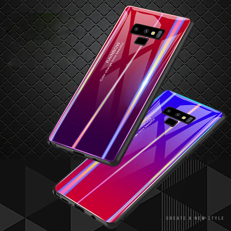 Note 9 Laser Shine Tempered Glass Case for Samsung Galaxy Note 9 Case 6.4'' Luxury Gradient Color Cover for Galaxy Note9 Funda
Note 9 Laser Shine Tempered Glass Case for Samsung Galaxy Note 9 Case 6.4'' Luxury Gradient Color Cover for Galaxy Note9 Funda