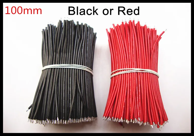 1000pcs/lot length: 100mm UL1007-26AWG connector wire cable Red/Black color selection | Обустройство дома