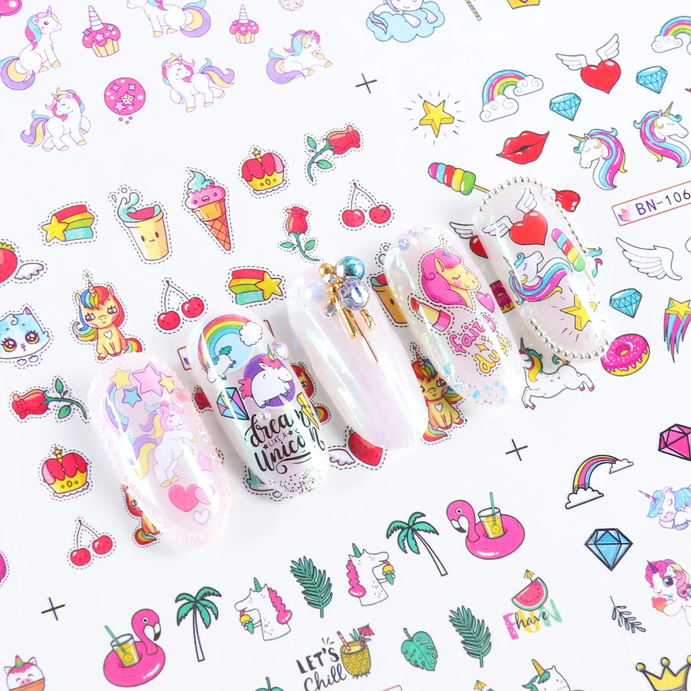 12 Lovely Designs Nail Art Stickers Unicorn Cartoon Water Transfer Sliders Watermark Decals Nail Foil DIY Manicure SABN1057-1068
12 Lovely Designs Nail Art Stickers Unicorn Cartoon Water Transfer Sliders Watermark Decals Nail Foil DIY Manicure SABN1057-1068