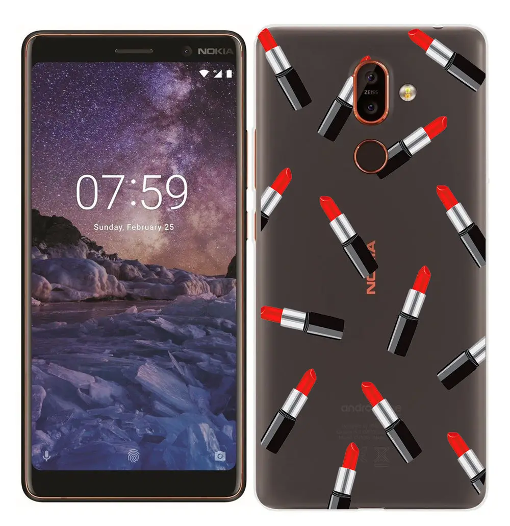Soft TPU Case for Nokia 7 Plus Smart Back Cover for Nokia 3 5 6 7 8 Painted ShockProof Fundas for Nokia 2.1 3.1 5.1 6.1 Silicone (6)