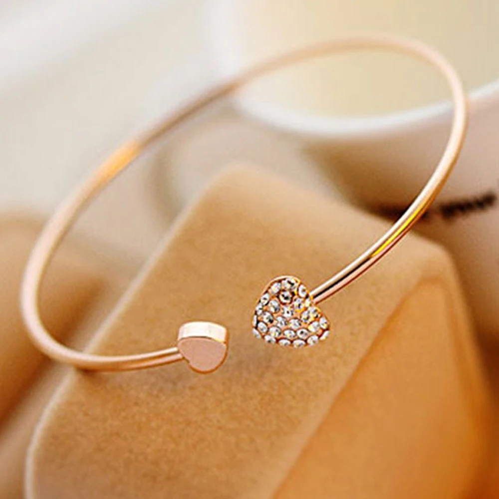 Adjustable Bracelets for Women Double Heart Bow Crystal Bracelet Cuff 2019 Hot Fashion Opening Bracelet Charm Jewelry Love Gifts
Adjustable Bracelets for Women Double Heart Bow Crystal Bracelet Cuff 2019 Hot Fashion Opening Bracelet Charm Jewelry Love Gifts