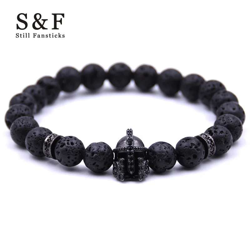 Roman Knight Bracelet Lava Stone Bracelets For Women Helmet Pulseira Masculina Bangles Men Jewelry Bileklik Mens Pulseras 2017
Roman Knight Bracelet Lava Stone Bracelets For Women Helmet Pulseira Masculina Bangles Men Jewelry Bileklik Mens Pulseras 2017