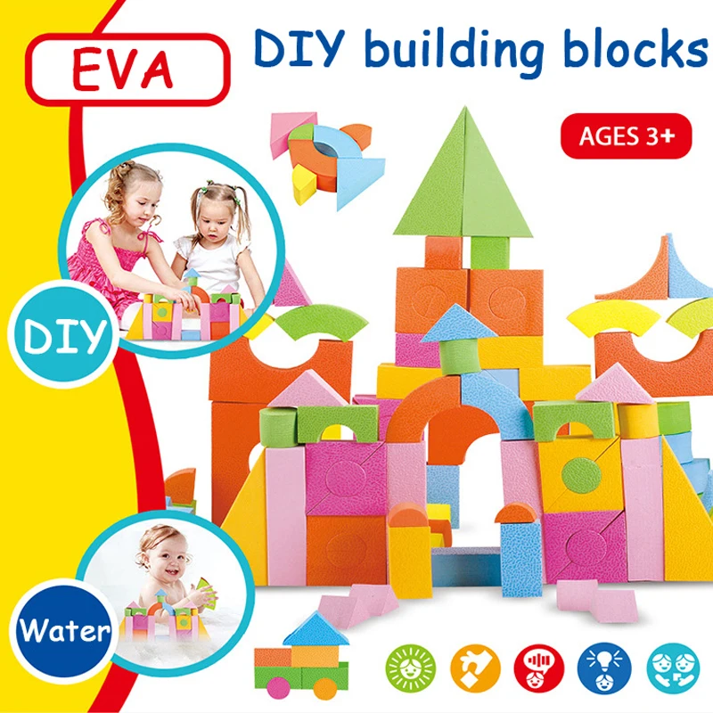 DOLLRYGA EVA Big Building Block 58pcs Knutselen Kinderen Toys for Children Kids Craft Jouet Enfant Lote DIY Colorful Foam Blocks
DOLLRYGA EVA Big Building Block 58pcs Knutselen Kinderen Toys for Children Kids Craft Jouet Enfant Lote DIY Colorful Foam Blocks