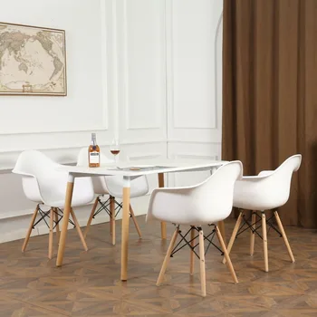 Dining Chairs Set of 4 Modern Plastic Armchair Wooden Legs for Bedroom Living Room Restaurant Balcony SalonBlack/White/Gray
Dining Chairs Set of 4 Modern Plastic Armchair Wooden Legs for Bedroom Living Room Restaurant Balcony SalonBlack/White/Gray