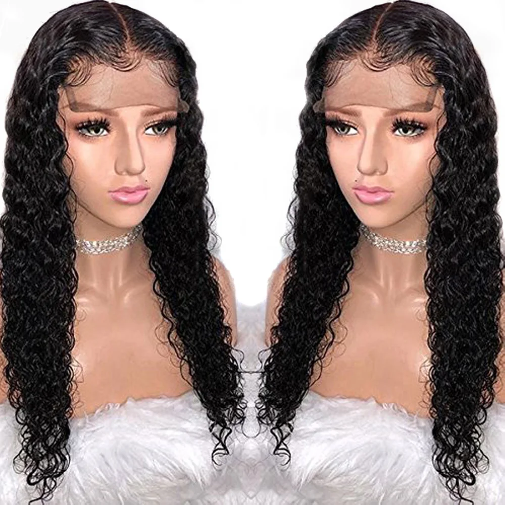 13X6 Deep Part Lace Front Human Hair Wigs Preplucked 360 Lace Frontal Closure Wig For Black Women Water Wave Peruvian Remy Wig(China)