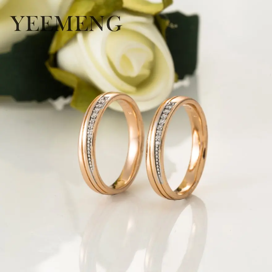 YEEMENG Gold Color Top Quality Simple Cubic Zircon Lovers Wedding Ring Jewelry Full Sizes Wholesale
YEEMENG Gold Color Top Quality Simple Cubic Zircon Lovers Wedding Ring Jewelry Full Sizes Wholesale