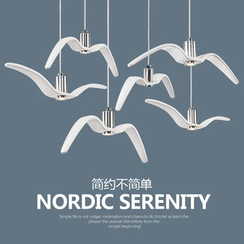 LED Nordic postmodern creative personality art restaurant bar dining-table black white seagull Chandelier
LED Nordic postmodern creative personality art restaurant bar dining-table black white seagull Chandelier