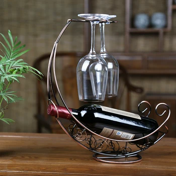 Metal Wine Rack Bottle Glass Cup Holder Modern Moon Boat Bottle Holder Table Decro 3 Colors
Metal Wine Rack Bottle Glass Cup Holder Modern Moon Boat Bottle Holder Table Decro 3 Colors