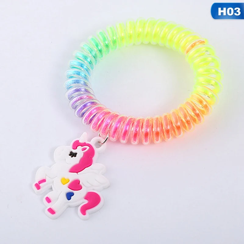 star colorful unicorn wristband flexible wrap slap bracelet