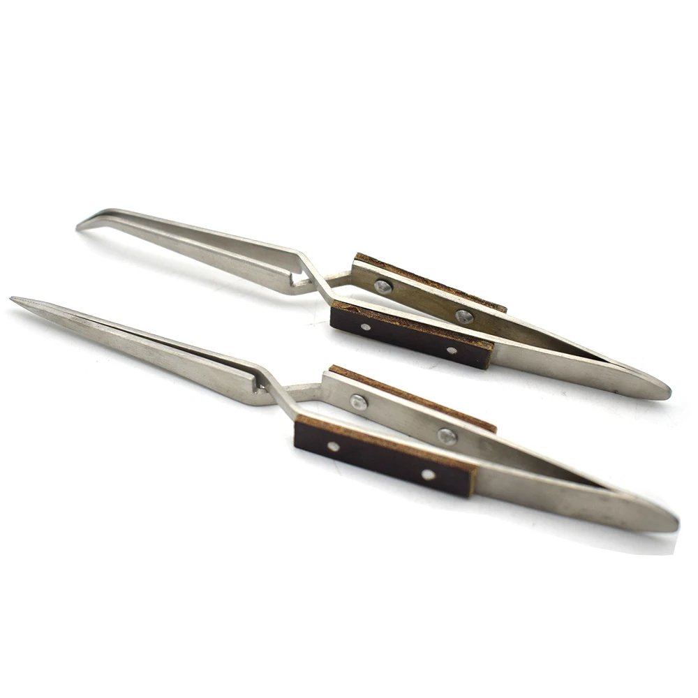 2PCS Jewelry Welding Tweezers Curved & Straight Fiber Grip Soldering Tweezer Self Closing
2PCS Jewelry Welding Tweezers Curved & Straight Fiber Grip Soldering Tweezer Self Closing