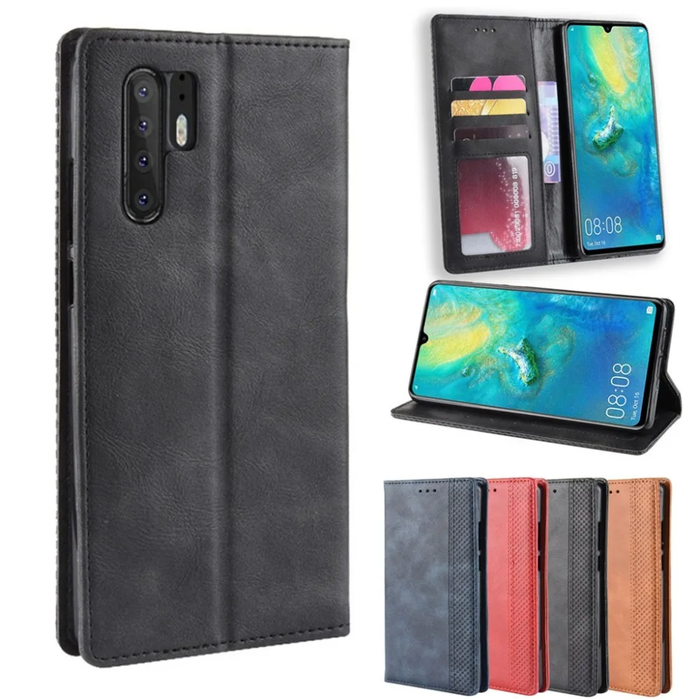 

Luxury Leather Flip Cover Case For Huawei P30 Pro Coque Covers on the P30Pro P 30 Shockproof Fundas pokrowiec na huavey 30 pro