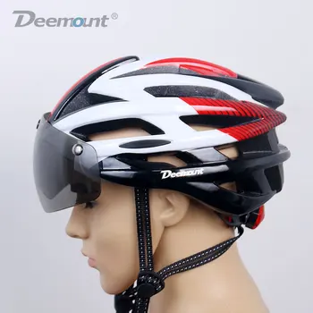 Deemount Cycling Helmet Bicycle MTB Mountain Road Biking Safety Cap W/H LED Light Goggle Lens In-mold 26 cavities PC EPS foam
Deemount Cycling Helmet Bicycle MTB Mountain Road Biking Safety Cap W/H LED Light Goggle Lens In-mold 26 cavities PC EPS foam