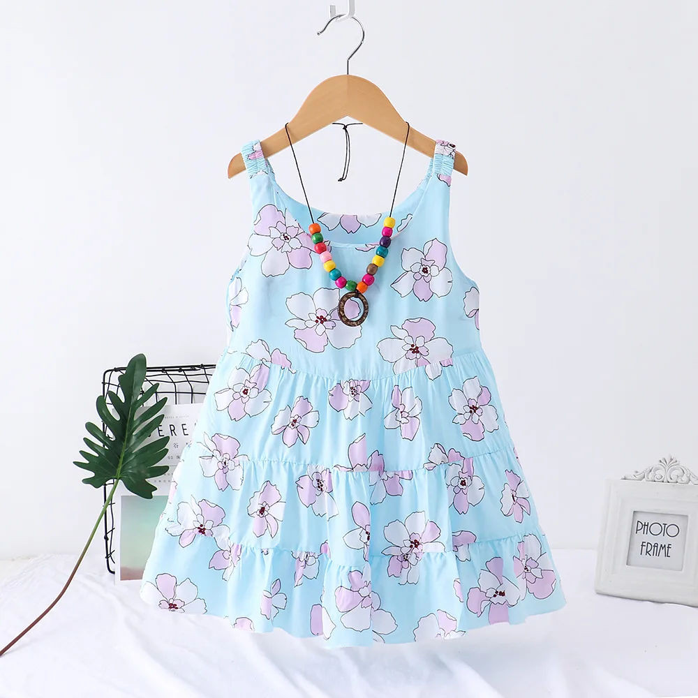 New girls' Beach sling Dresses Summer Princess Flower Printed Dress Vestido Child Kids Girl Bohemia Clothes 2 3 4 5 6 Years 
New girls' Beach sling Dresses Summer Princess Flower Printed Dress Vestido Child Kids Girl Bohemia Clothes 2 3 4 5 6 Years