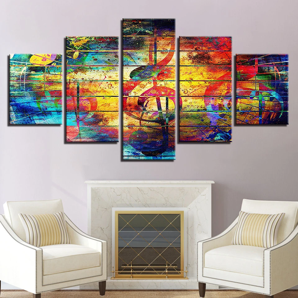 Canvas Wall Art Pictures Home Decor HD Printed Posters 5 Pieces Beautiful Musical Symbols Paintings For Living Room Framework
Canvas Wall Art Pictures Home Decor HD Printed Posters 5 Pieces Beautiful Musical Symbols Paintings For Living Room Framework