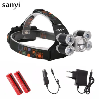 T6+4*XPE LED Rechargeable Head Lamp 4 Modes Zoomable LED Headlight Headlamp Torch 18650 Battery Powered Waterproof for Hiking
T6+4*XPE LED Rechargeable Head Lamp 4 Modes Zoomable LED Headlight Headlamp Torch 18650 Battery Powered Waterproof for Hiking