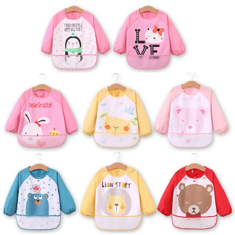 Cute Baby Bibs Waterproof Long Sleeve Apron Children Feeding Smock Bib Burp Clothes Soft Feeding Toddler Clothing
Cute Baby Bibs Waterproof Long Sleeve Apron Children Feeding Smock Bib Burp Clothes Soft Feeding Toddler Clothing