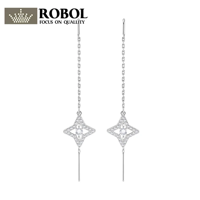 ROBOL 2018 New Beating Star, Plated, Gold-plated Pierced Earrings, Earrings 5349665 Shiny Zircon Earlobe Earrings Disiners
ROBOL 2018 New Beating Star, Plated, Gold-plated Pierced Earrings, Earrings 5349665 Shiny Zircon Earlobe Earrings Disiners