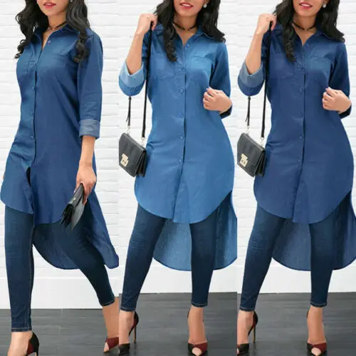 New Women Vestidos Casual Loose Demin Dress Sundress Ladies Holiday V-Neck Jeans Long Sleeve Mini Dresses Vestido
New Women Vestidos Casual Loose Demin Dress Sundress Ladies Holiday V-Neck Jeans Long Sleeve Mini Dresses Vestido