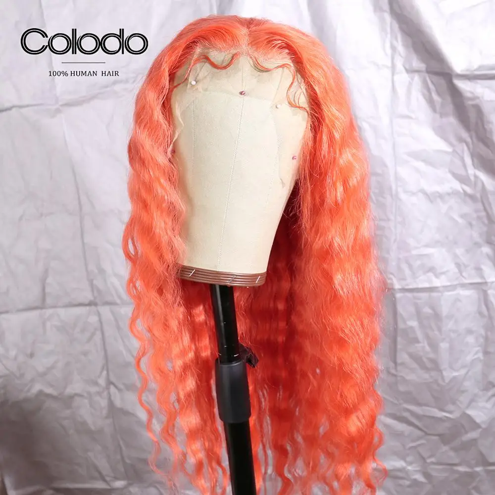 COLODO Orange Deep Wave Wig 13x4 Lace Front Human Hair Wigs PrePlucked Baby Hair Green Remy Hair Transparent Lace Wigs for Women
COLODO Orange Deep Wave Wig 13x4 Lace Front Human Hair Wigs PrePlucked Baby Hair Green Remy Hair Transparent Lace Wigs for Women