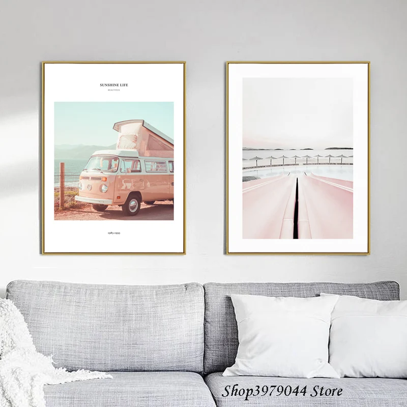 Landscape Canvas Painting Wall Art Print Nordic Poster Pink Bus Painting Nature Decoration Home Photos Scandinavian Unframed
Landscape Canvas Painting Wall Art Print Nordic Poster Pink Bus Painting Nature Decoration Home Photos Scandinavian Unframed